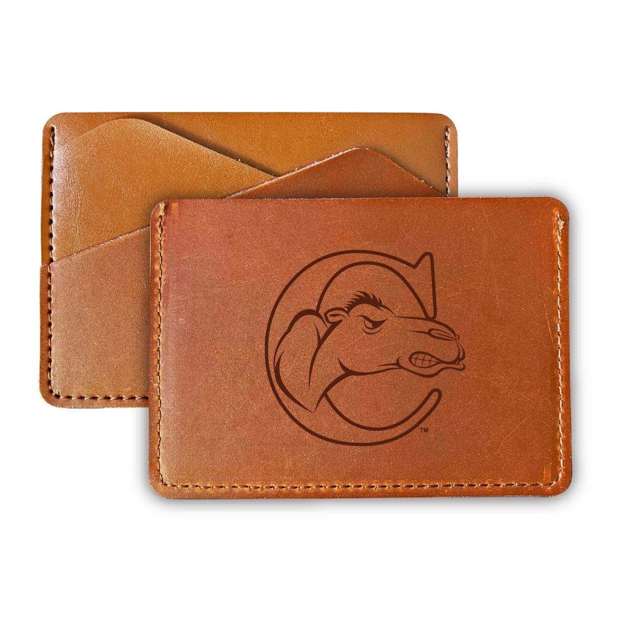 Campbell University Fighting Camels College Leather Card Holder Wallet