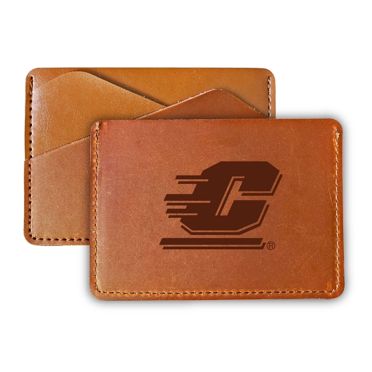Central Michigan University College Leather Card Holder Wallet
