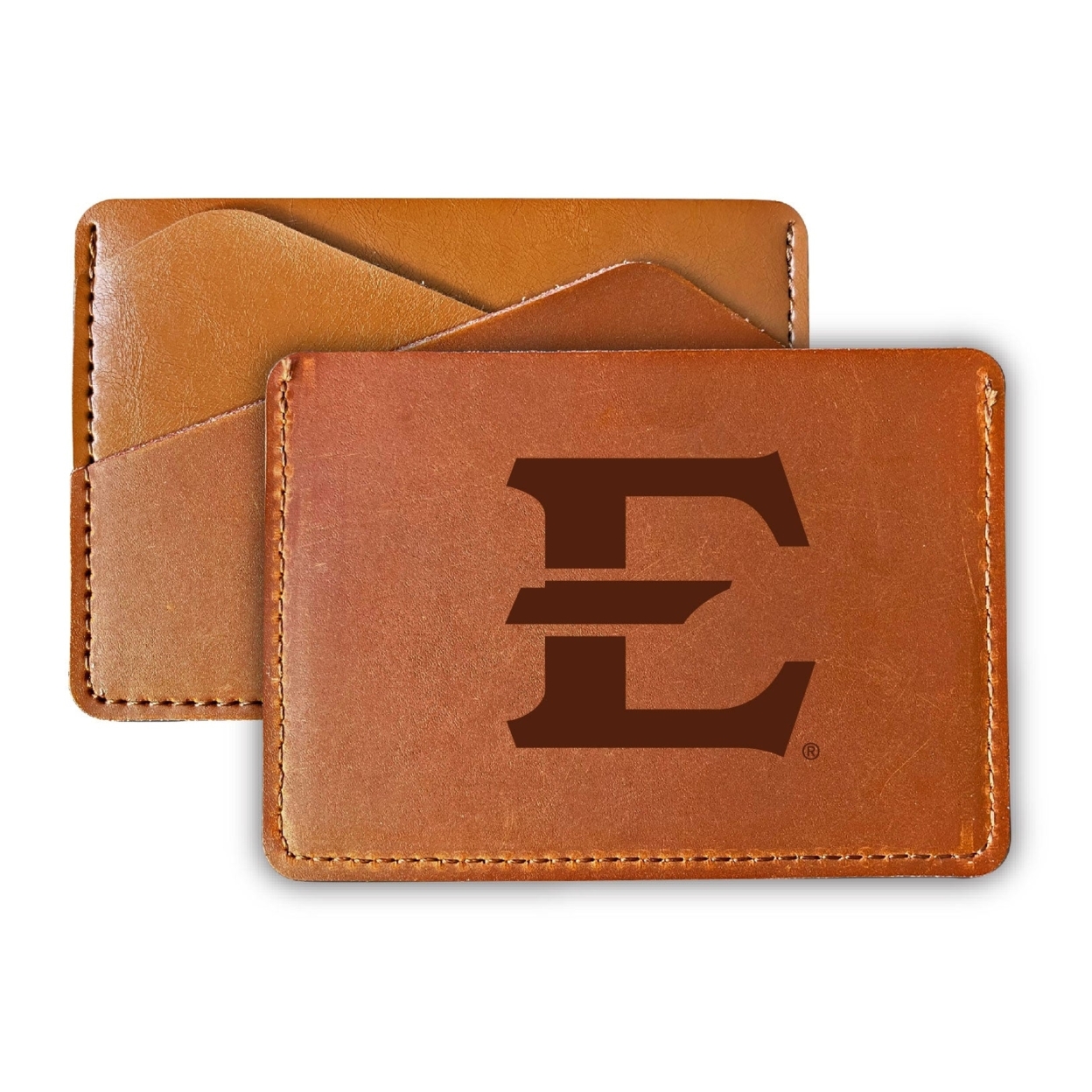 East Tennessee State University College Leather Card Holder Wallet