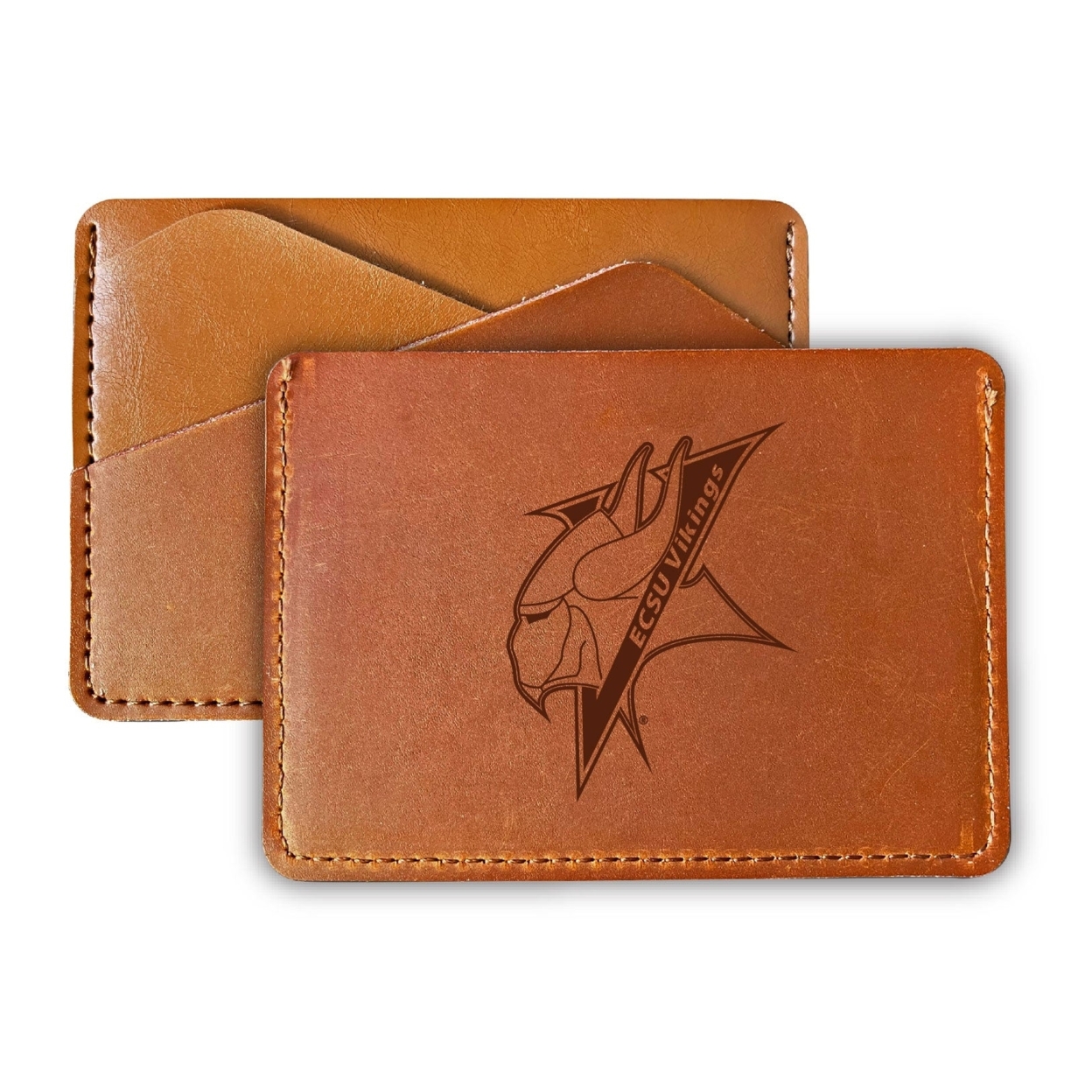 Elizabeth City State University College Leather Card Holder Wallet