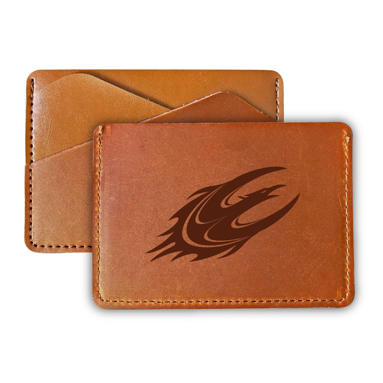 Elon University College Leather Card Holder Wallet