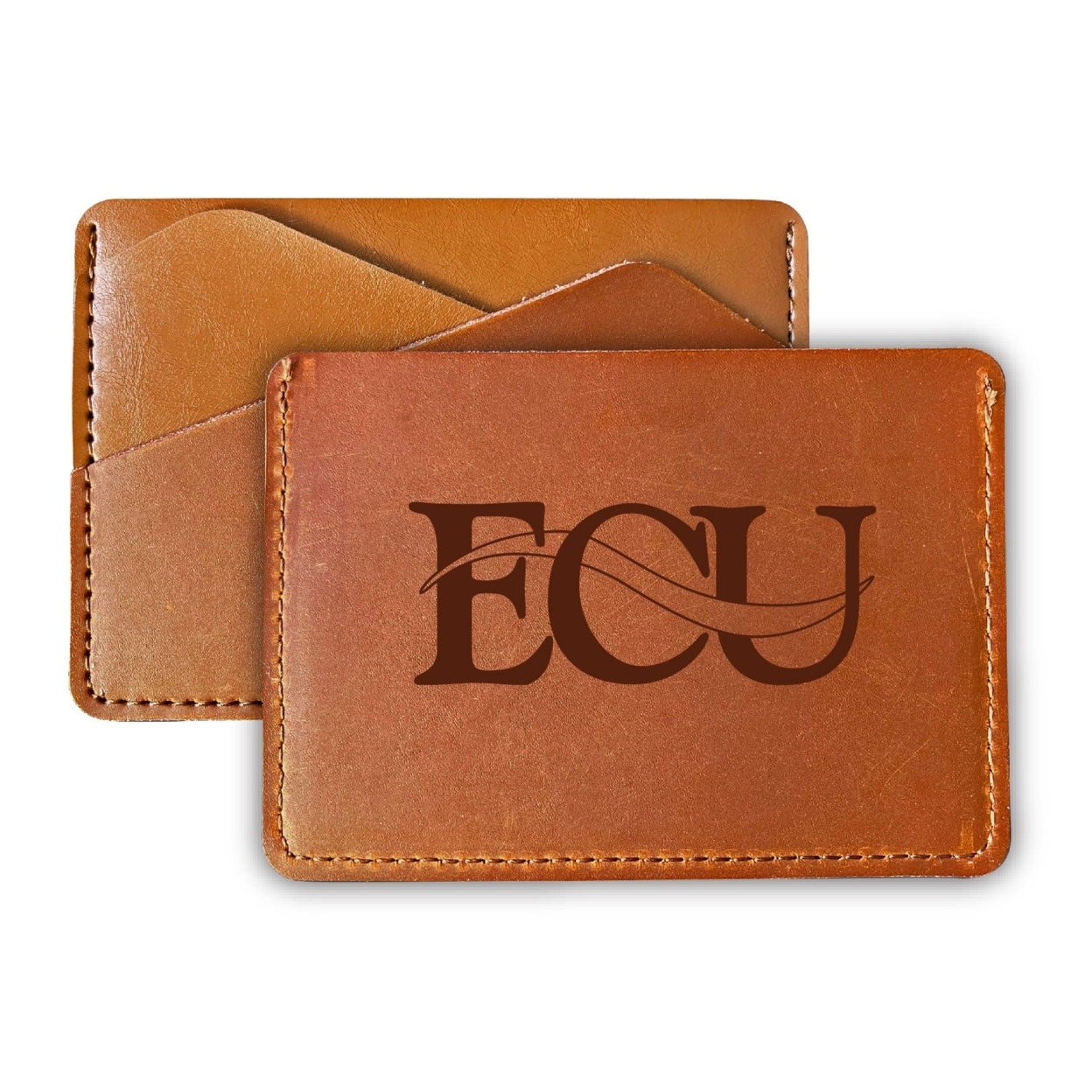 East Central University Tigers College Leather Card Holder Wallet