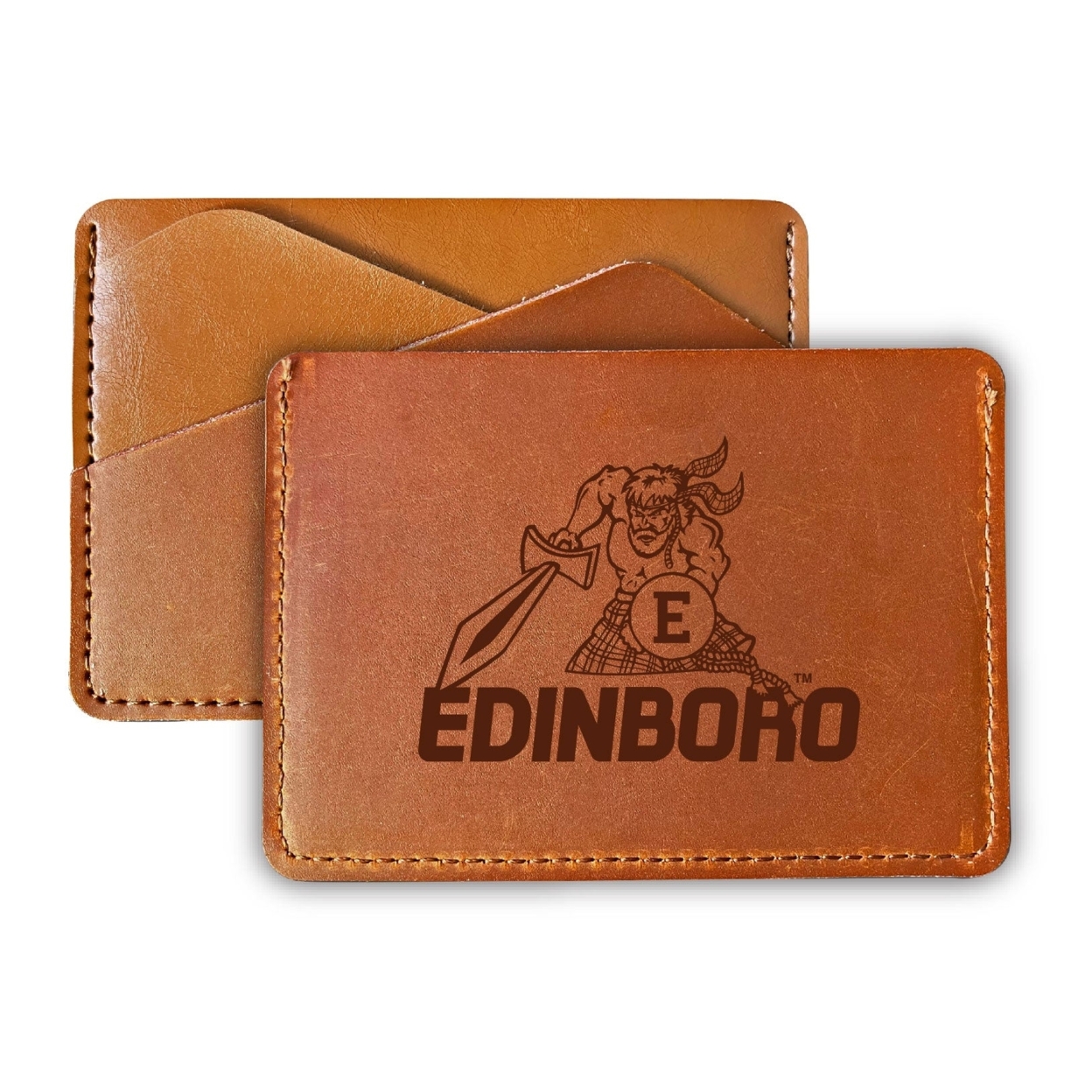 Edinboro University College Leather Card Holder Wallet