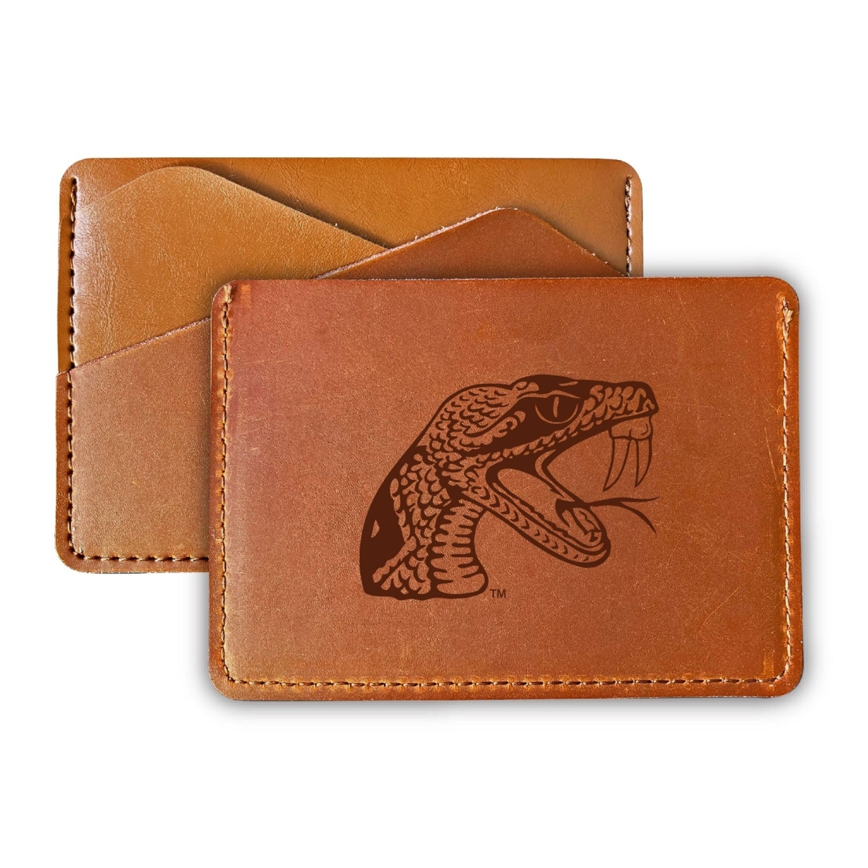 Florida A&M Rattlers College Leather Card Holder Wallet