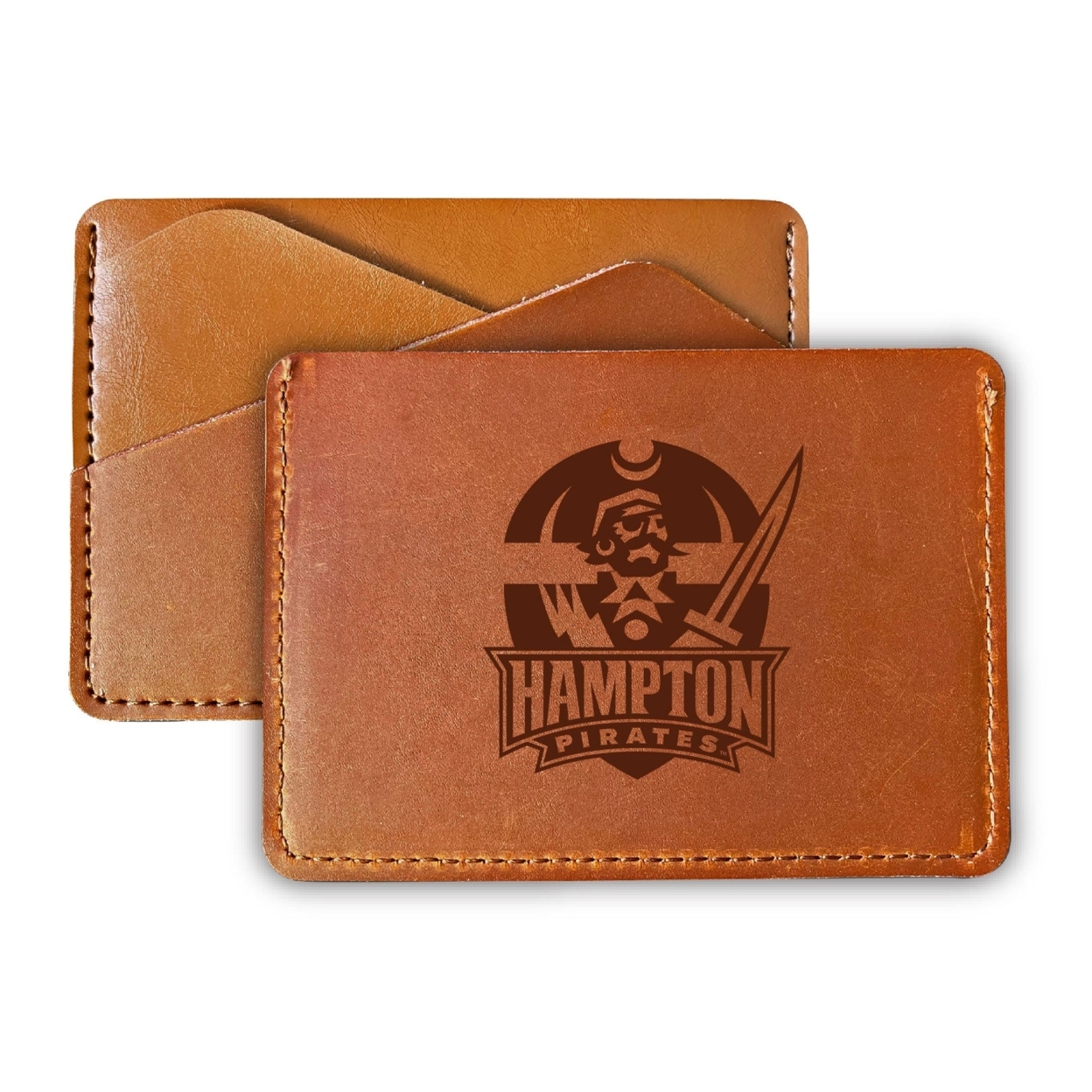 Hampton University College Leather Card Holder Wallet