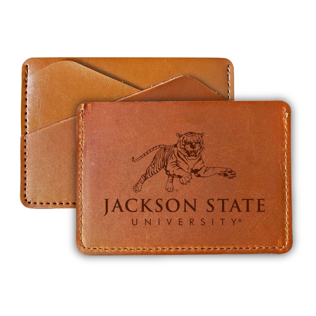 Jackson State University College Leather Card Holder Wallet