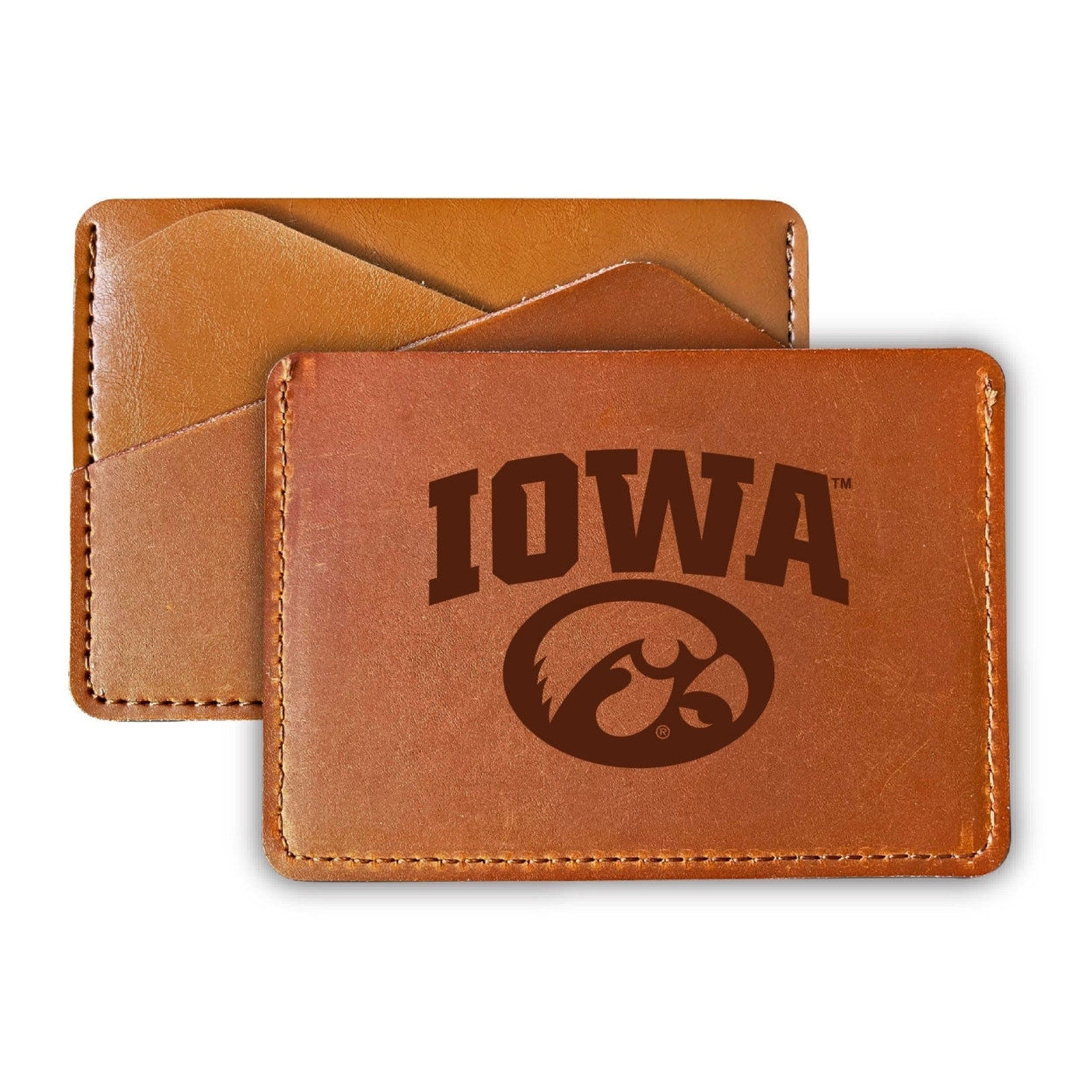 Iowa Hawkeyes College Leather Card Holder Wallet