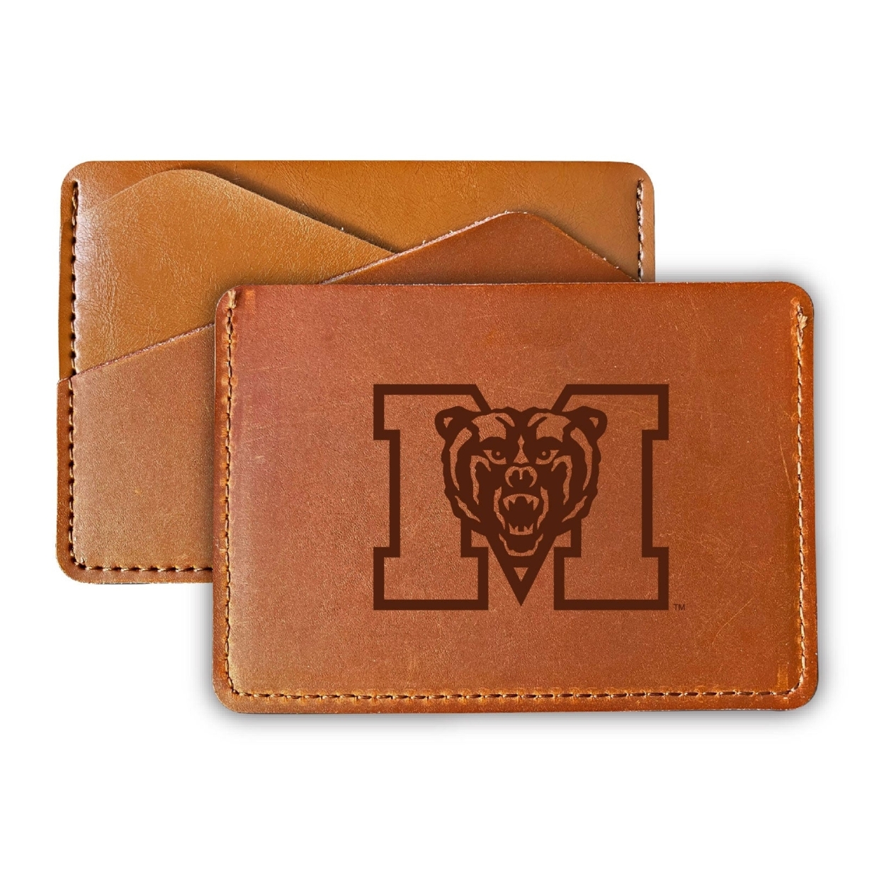 Mercer University College Leather Card Holder Wallet