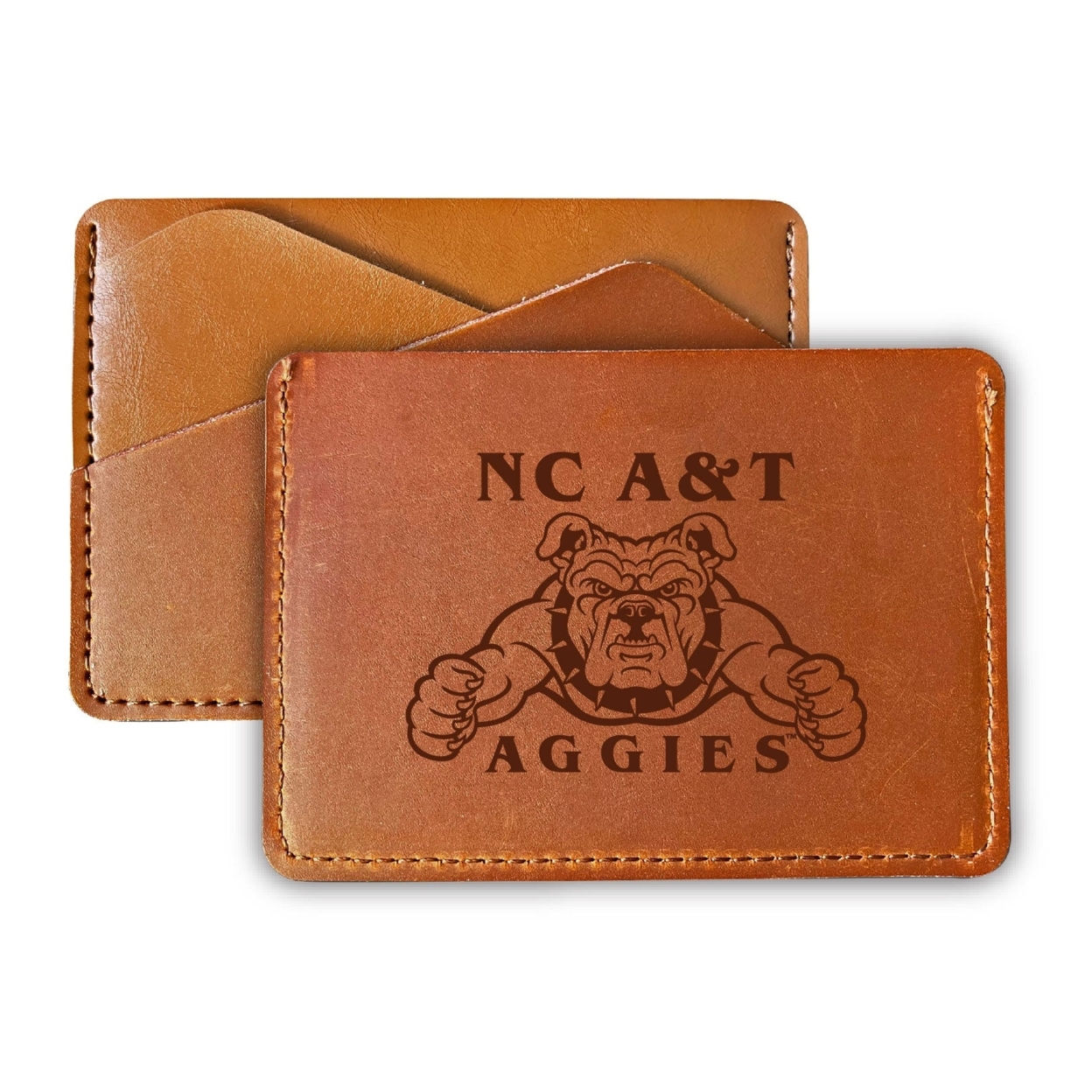 North Carolina A&T State Aggies College Leather Card Holder Wallet