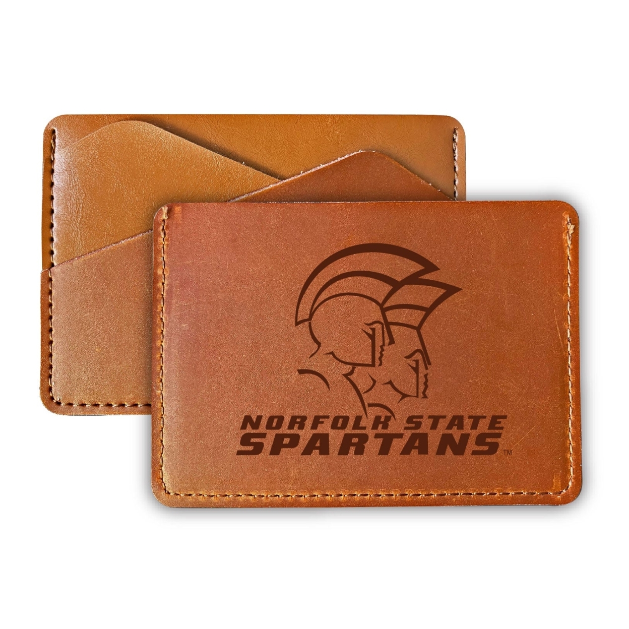 Norfolk State University College Leather Card Holder Wallet