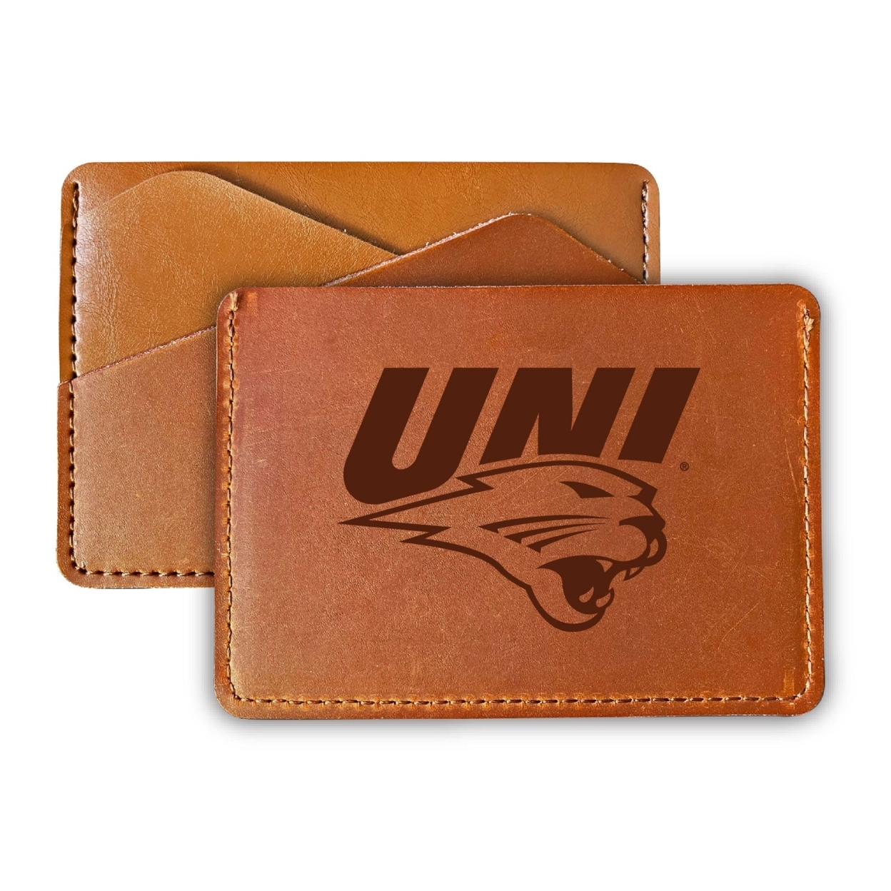 Northern Iowa Panthers College Leather Card Holder Wallet