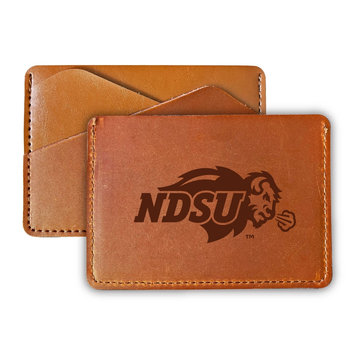 North Dakota State Bison College Leather Card Holder Wallet