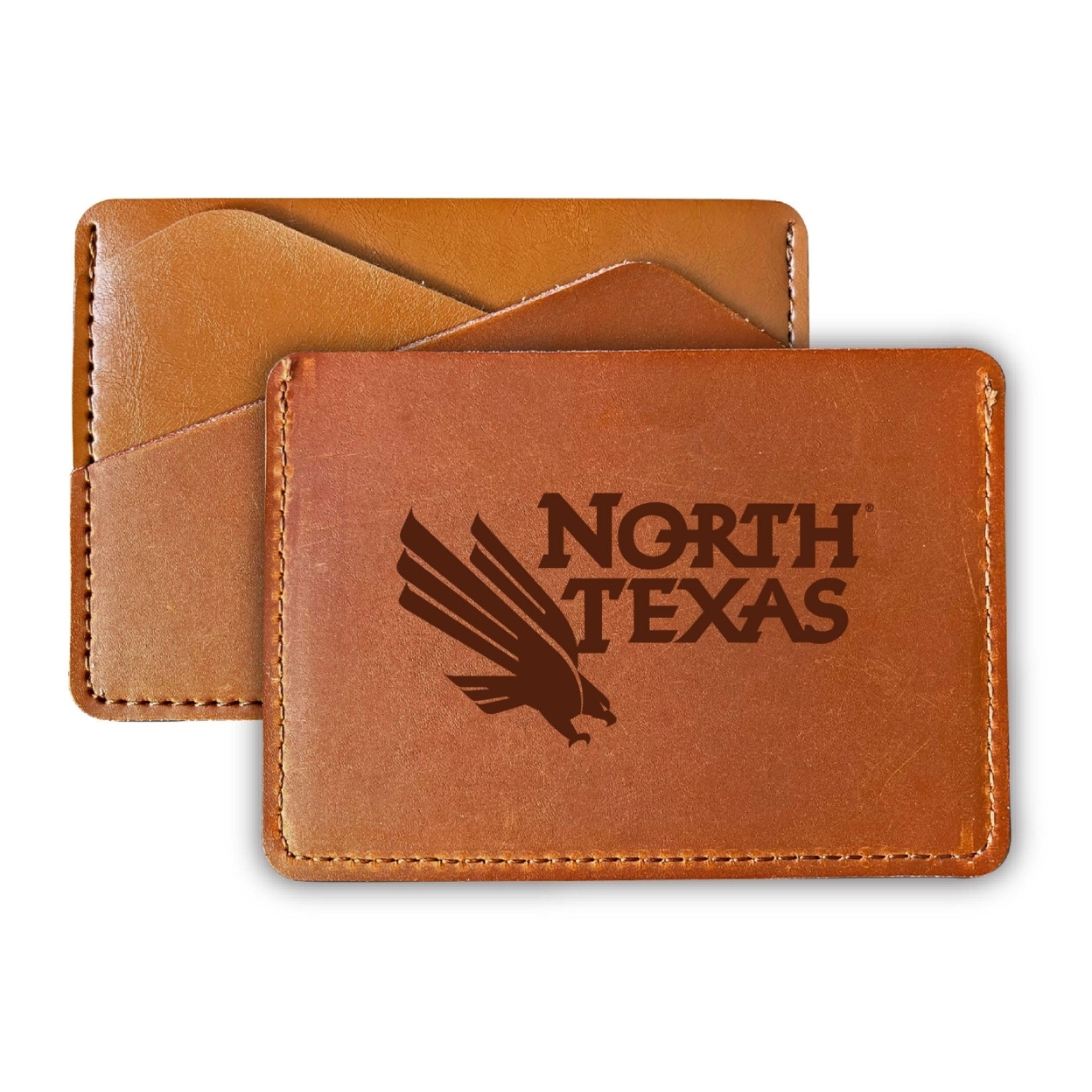 North Texas College Leather Card Holder Wallet