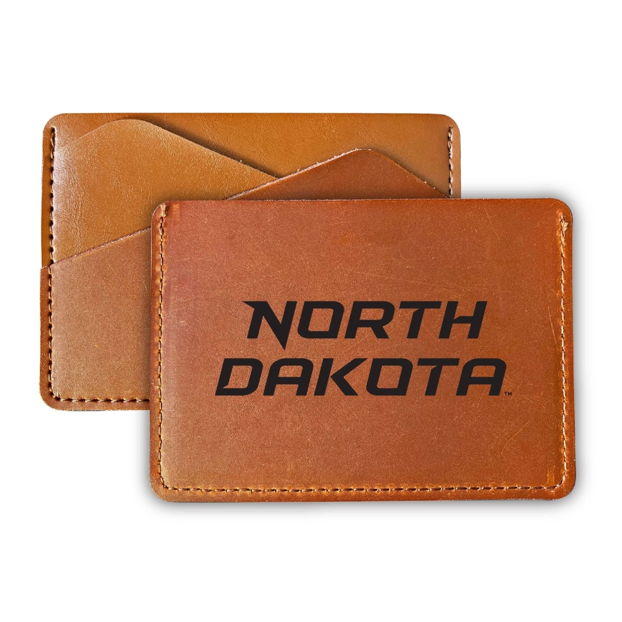 North Dakota Fighting Hawks College Leather Card Holder Wallet