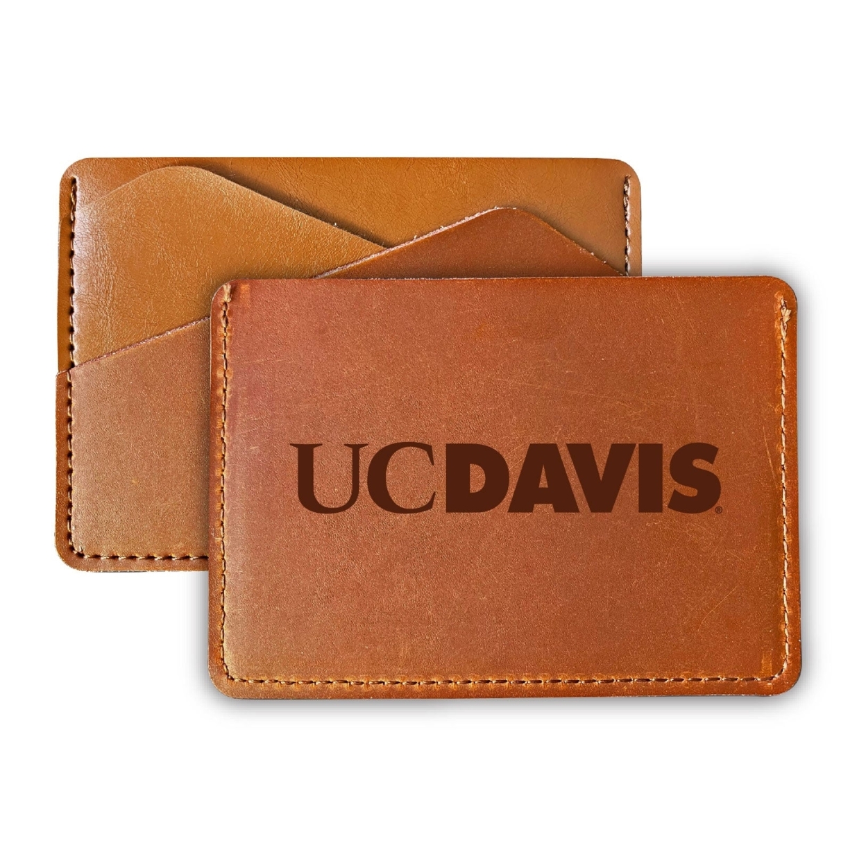 UC Davis Aggies College Leather Card Holder Wallet