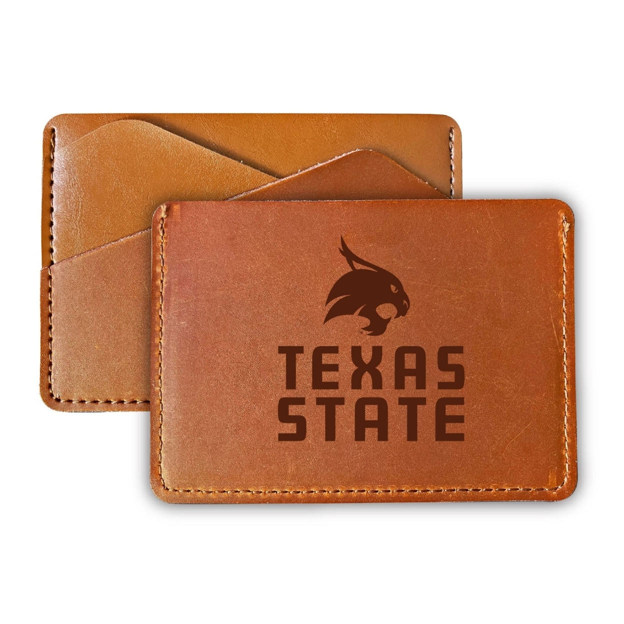 Texas State Bobcats College Leather Card Holder Wallet