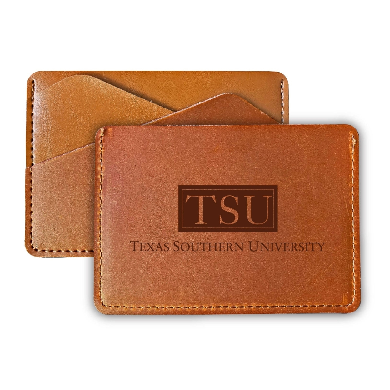 Texas Southern University College Leather Card Holder Wallet