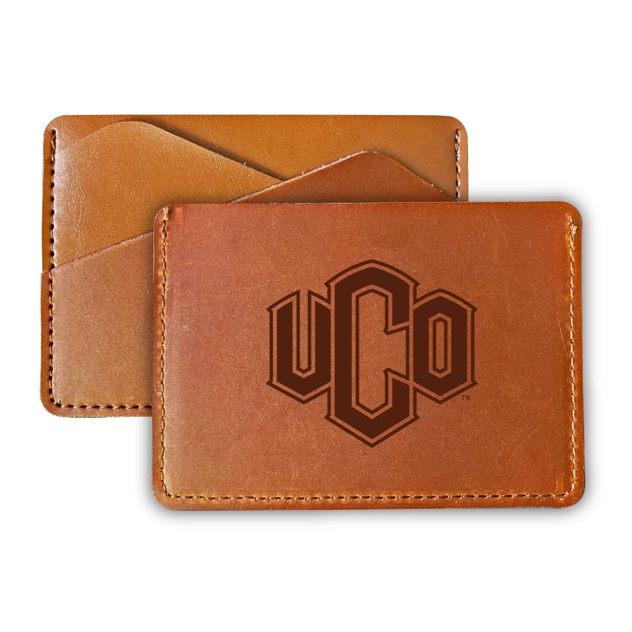 University Of Central Oklahoma Bronchos College Leather Card Holder Wallet