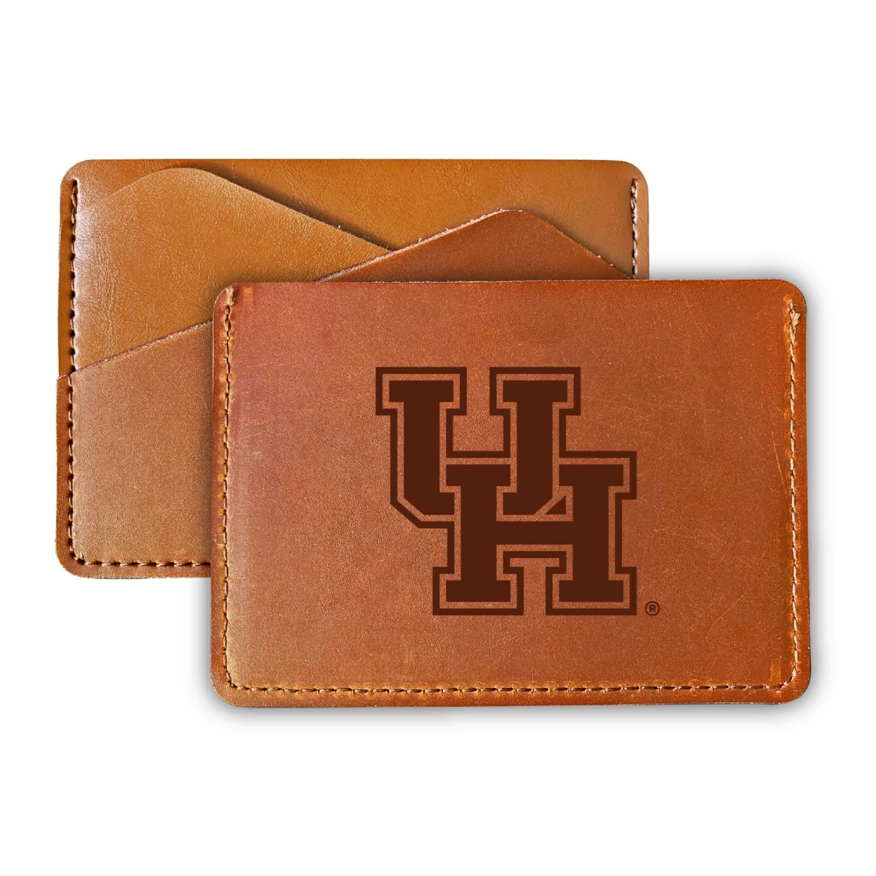 University Of Houston College Leather Card Holder Wallet