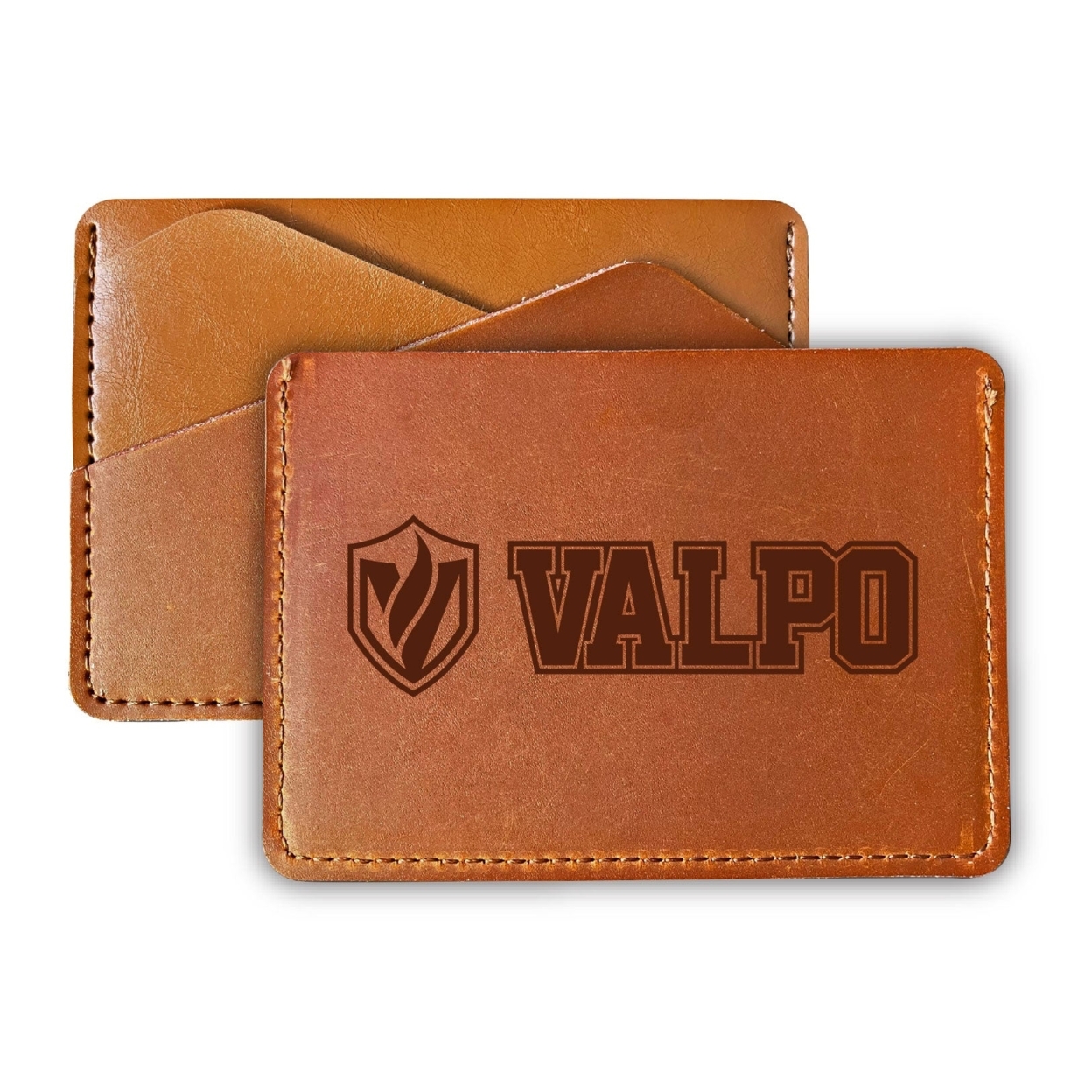 Valparaiso University College Leather Card Holder Wallet