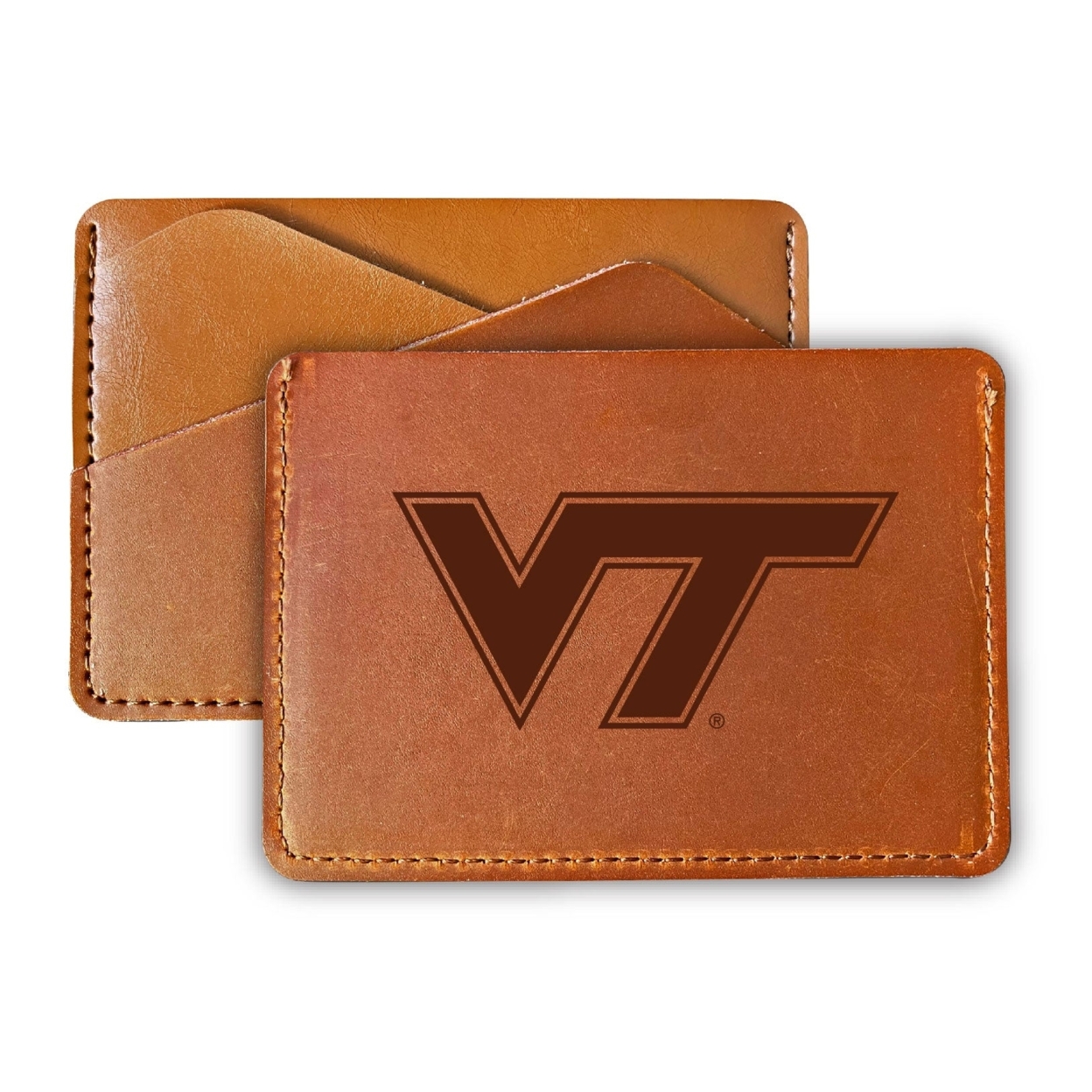 Virginia Tech Hokies College Leather Card Holder Wallet