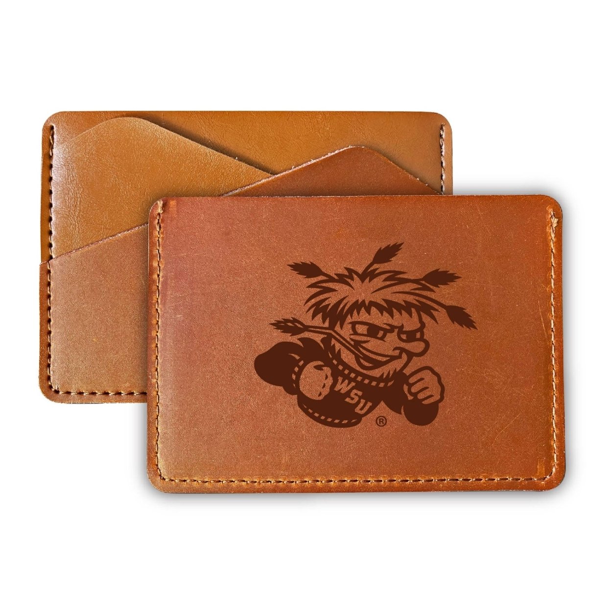 Wichita State Shockers College Leather Card Holder Wallet