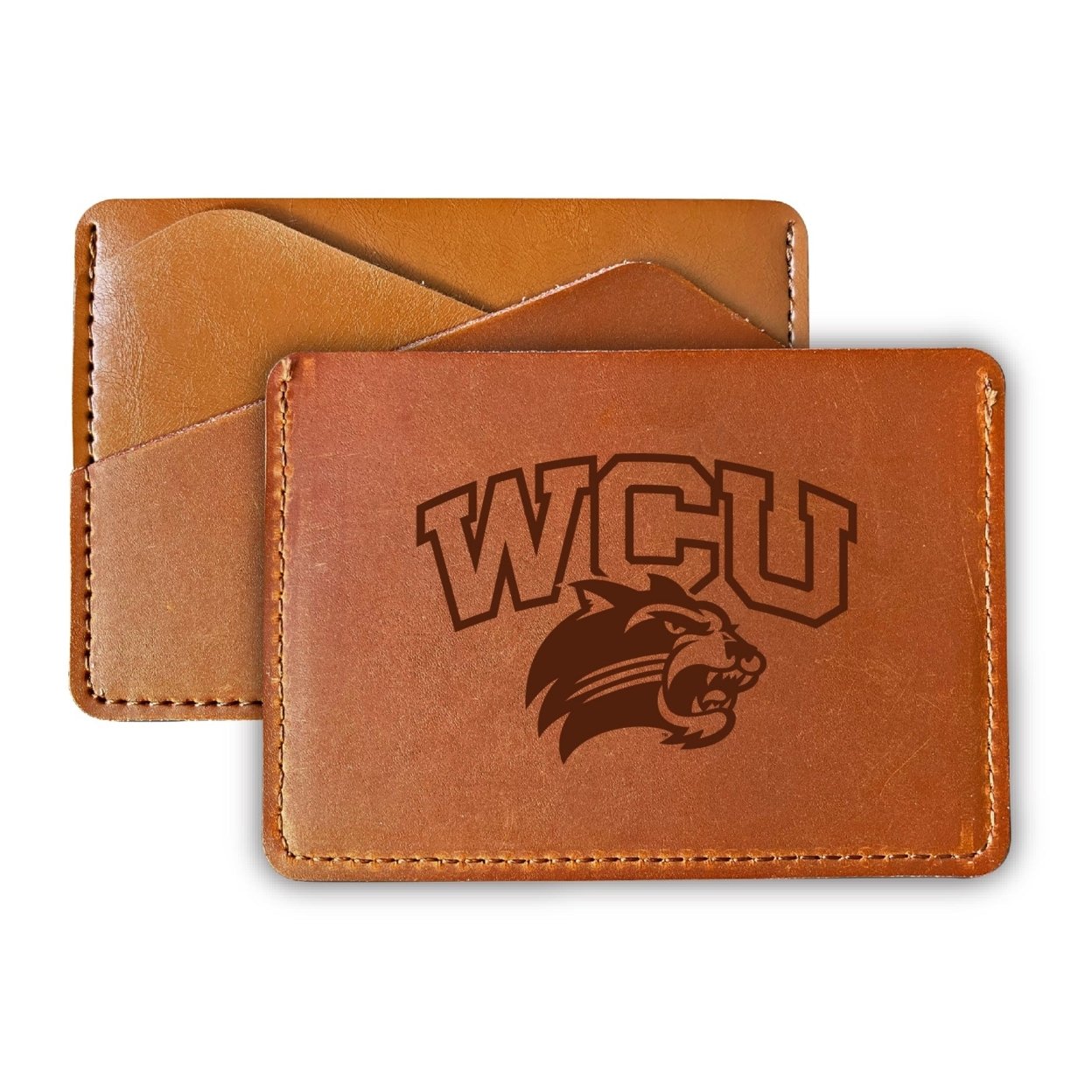 Western Carolina University College Leather Card Holder Wallet
