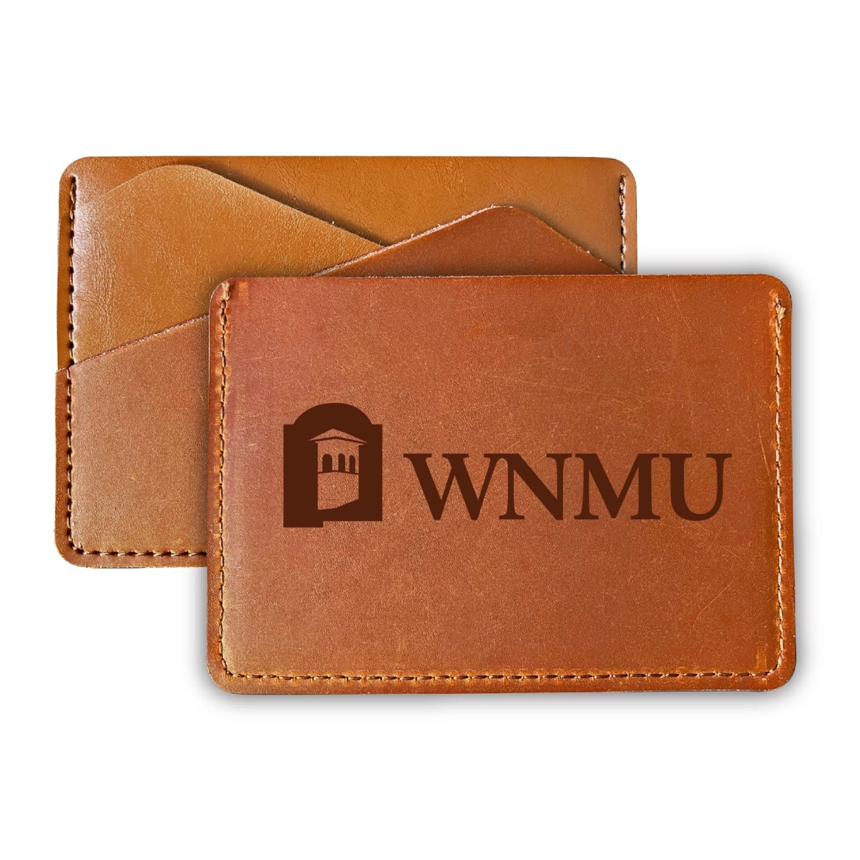 Western New Mexico University College Leather Card Holder Wallet