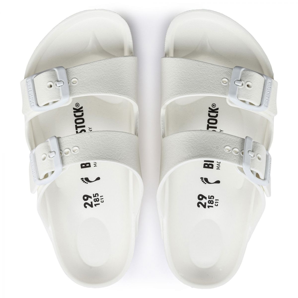 BIRKENTSOCK Kids' Unisex Arizona Essential White EVA Sandal - 1018941 WHITE - WHITE, 10-10.5 Narrow Toddler