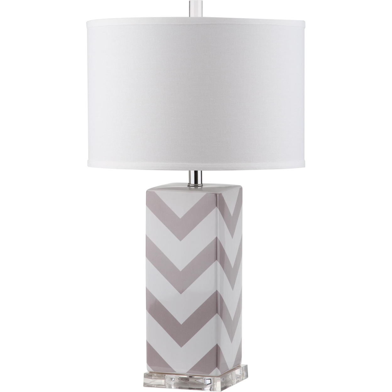 SAFAVIEH Chevron Stripe Table Lamp (Set Of 2) , Grey ,