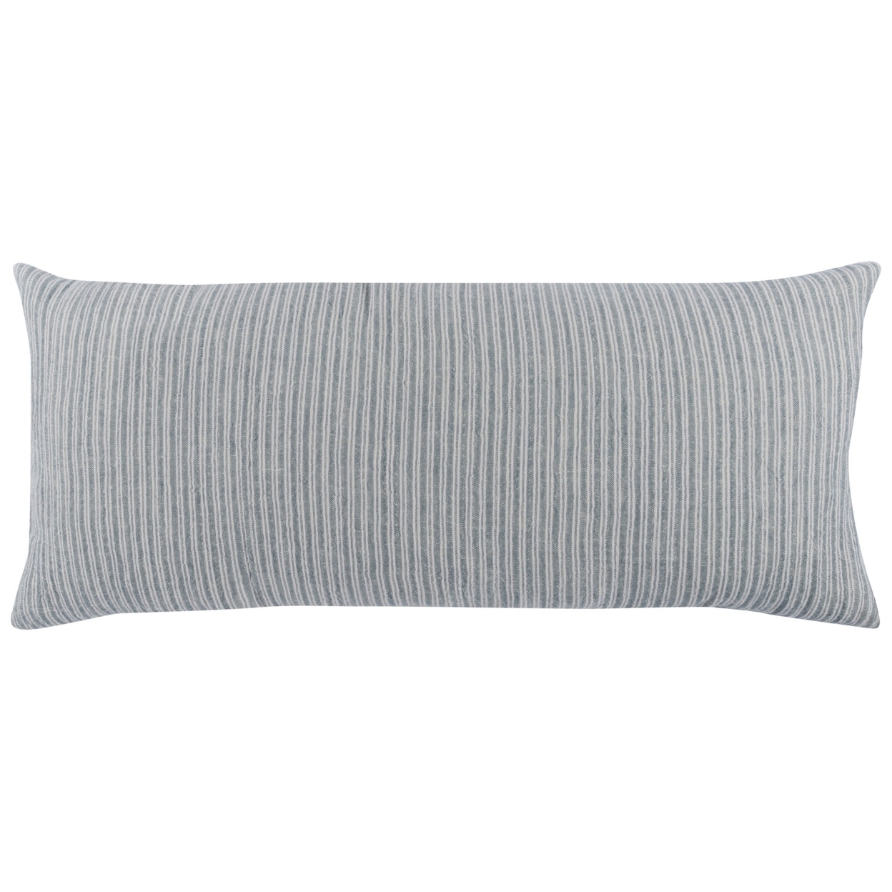 Irma 16 X 36 Lumbar Accent Throw Pillow, Pinstripe Design, Dual Layer, Blue, Saltoro Sherpi