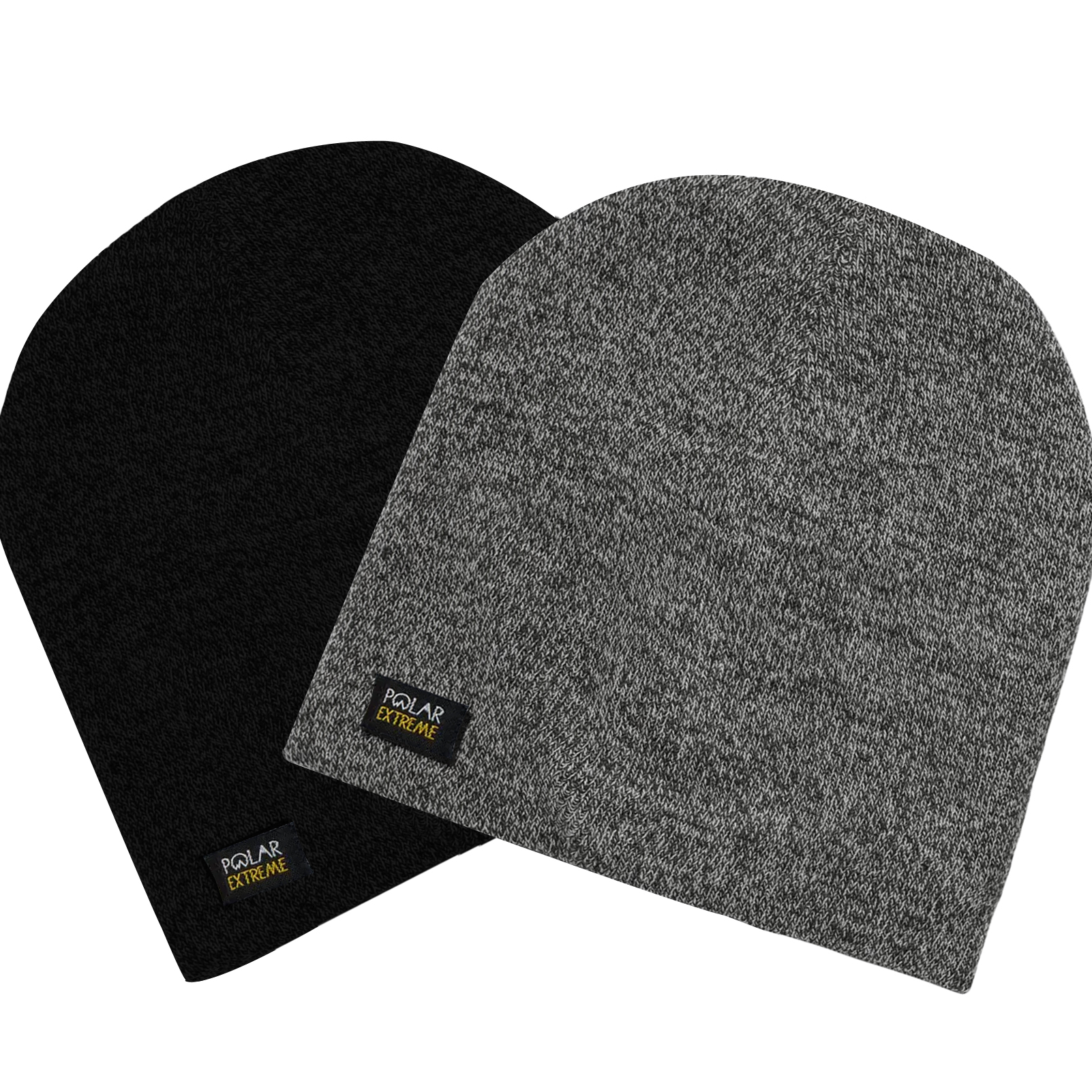 2-Pack: Men's Warm Insulated Knitted Pull Beanie Winter Thermal Hat