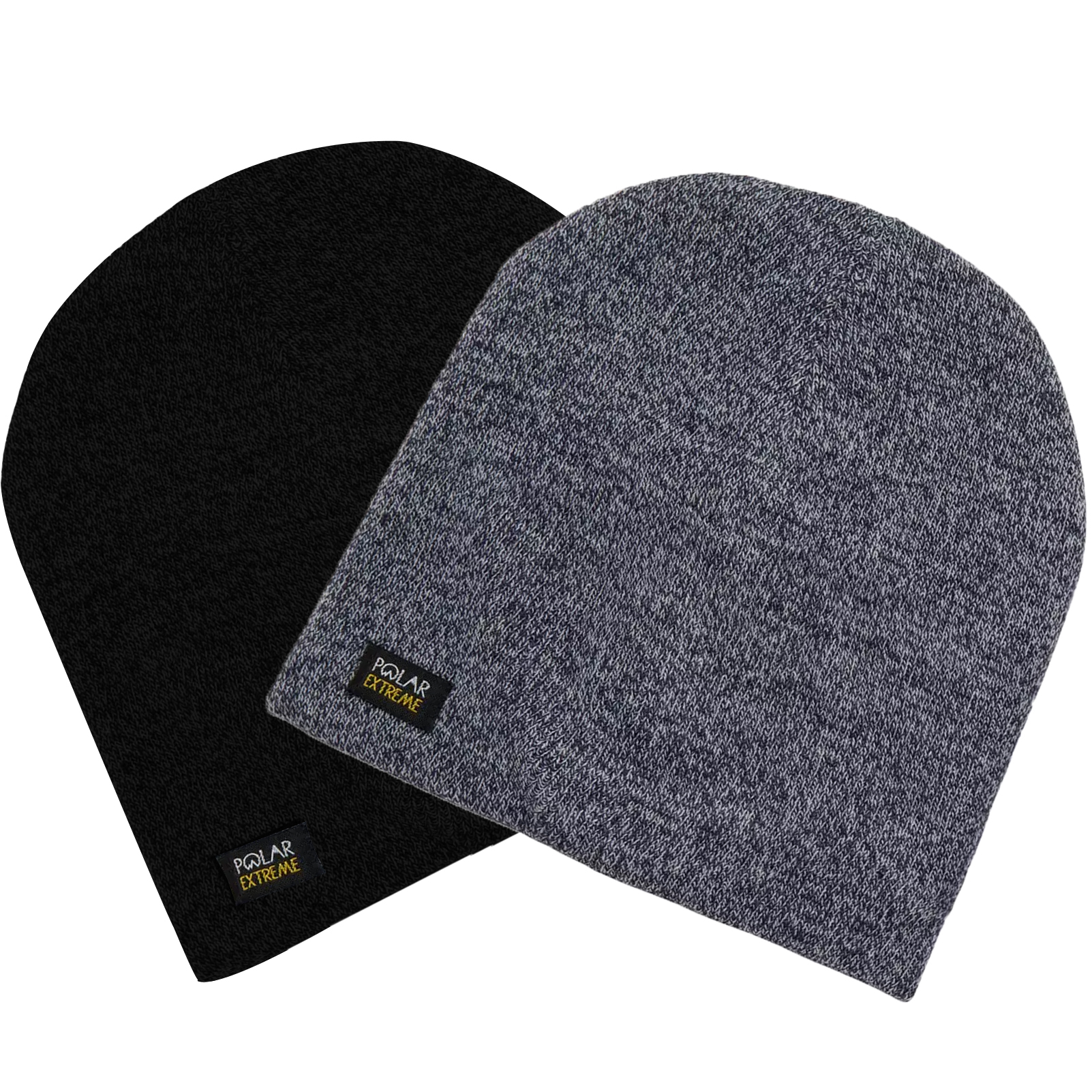 2-Pack: Men's Warm Insulated Knitted Pull Beanie Winter Thermal Hat