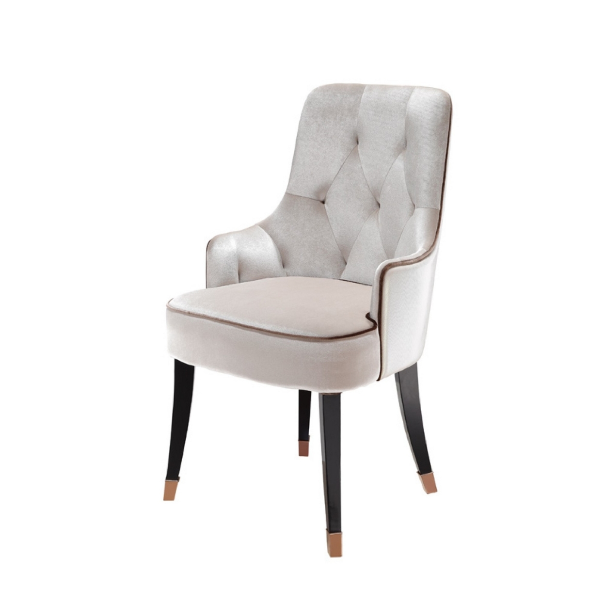 Hart 38 Inch Modern Wood Dining Chair, Tufted Backrest, White- Saltoro Sherpi