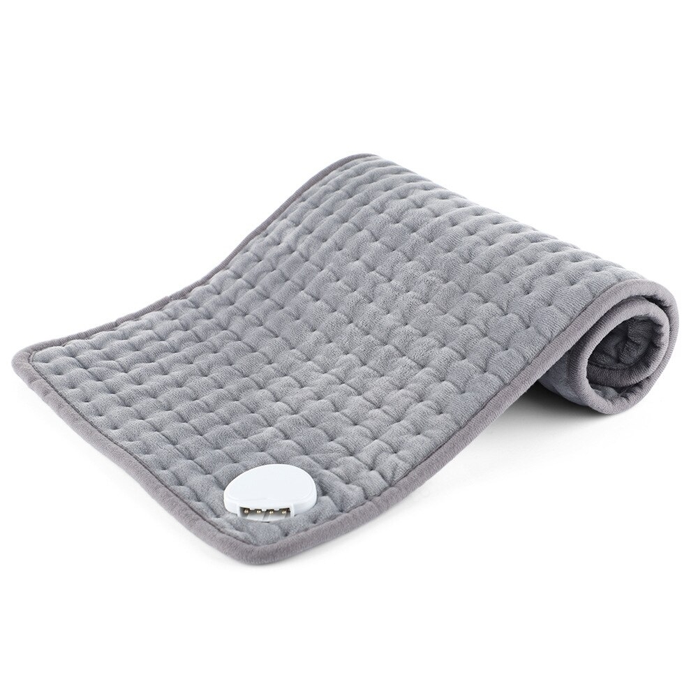 110V-240V Electric Heating Pad Blanket Timer Physiotherapy Heater Pad For Shoulder Neck Back Spine Leg Pain Relief Winter Warm - gray, 30x60cm - grey