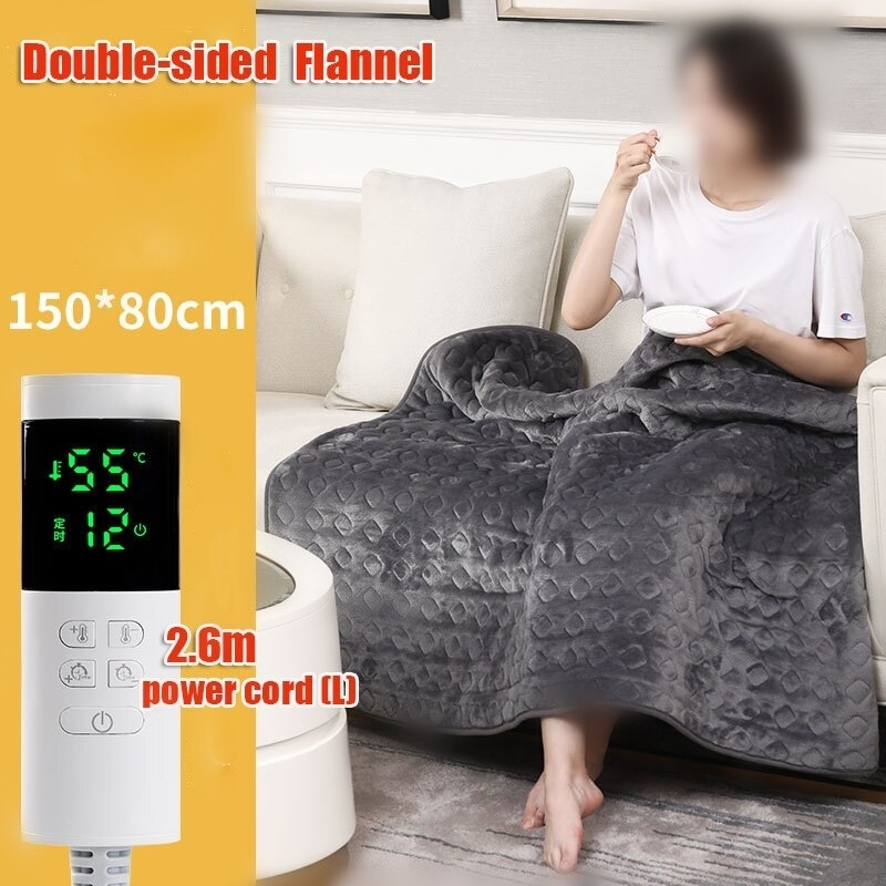 160x120cm/180x150cm Winter Warmer Heater Double Sided Flannel Electric Blanket Thermostatic Washable Heating Electric BlanketPad - 150 x180cm, 220v