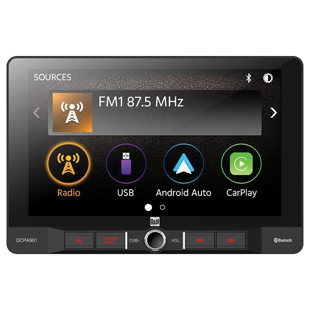 Dual DCPA901 Single DIN 9 Car Stereo W/ Bluetooth Apple Carplay Android Auto