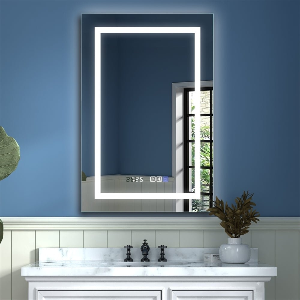 ExBrite 24 x 36 inch Vanity Mirror And Lights Led Bathroom Mirror - Front light