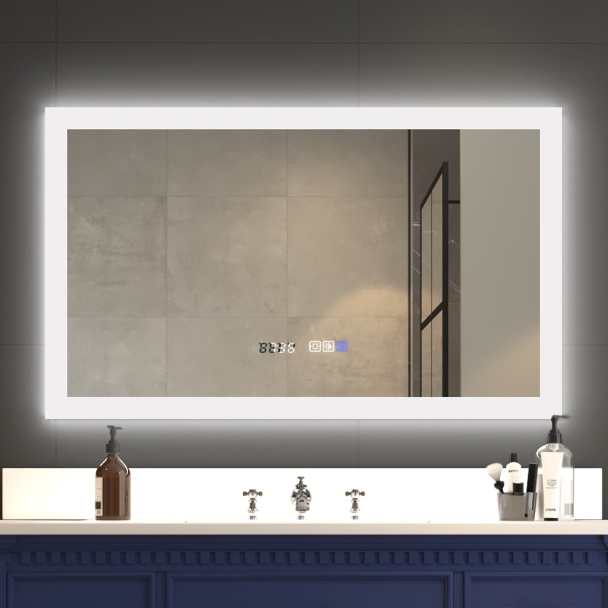Ascend-M2 40 W X 24 H Illuminated Led Bathroom Mirror For Makeup Vanity Room Back ,Front Light - Back Light