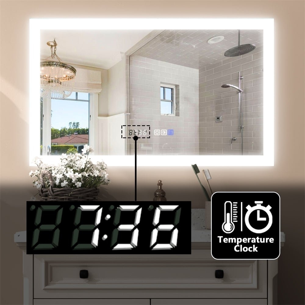 Ascend-M2 40 W X 24 H Illuminated Led Bathroom Mirror For Makeup Vanity Room Back ,Front Light - Back Light
