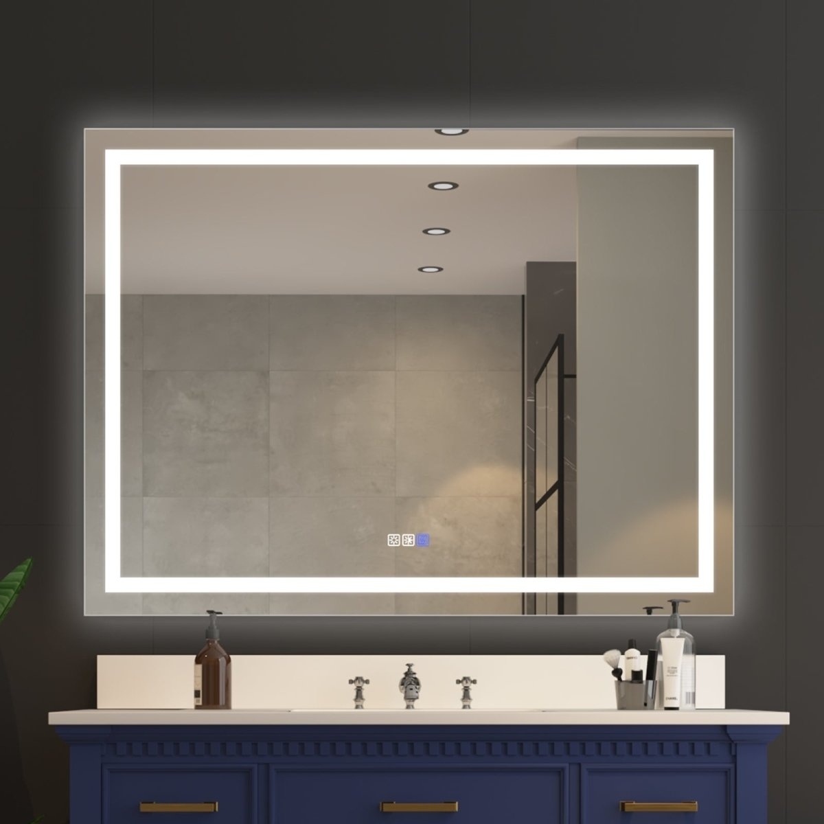 ExBrite 36 x 48 inch Bathroom Led Light Mirror Dimmable Front or Back Lighting Mirror - Front Light