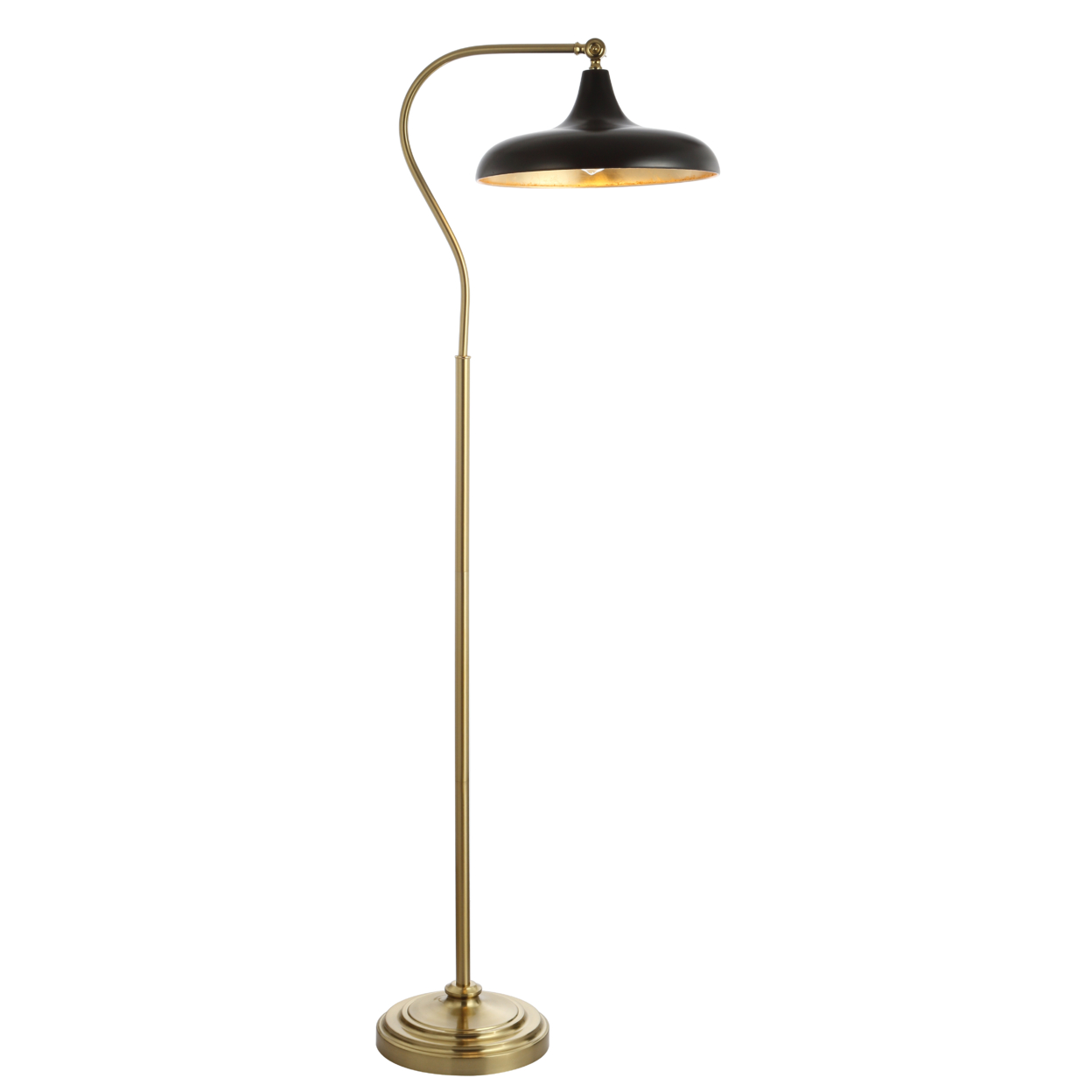 SAFAVIEH Stefan Floor Lamp , Brass / Black ,