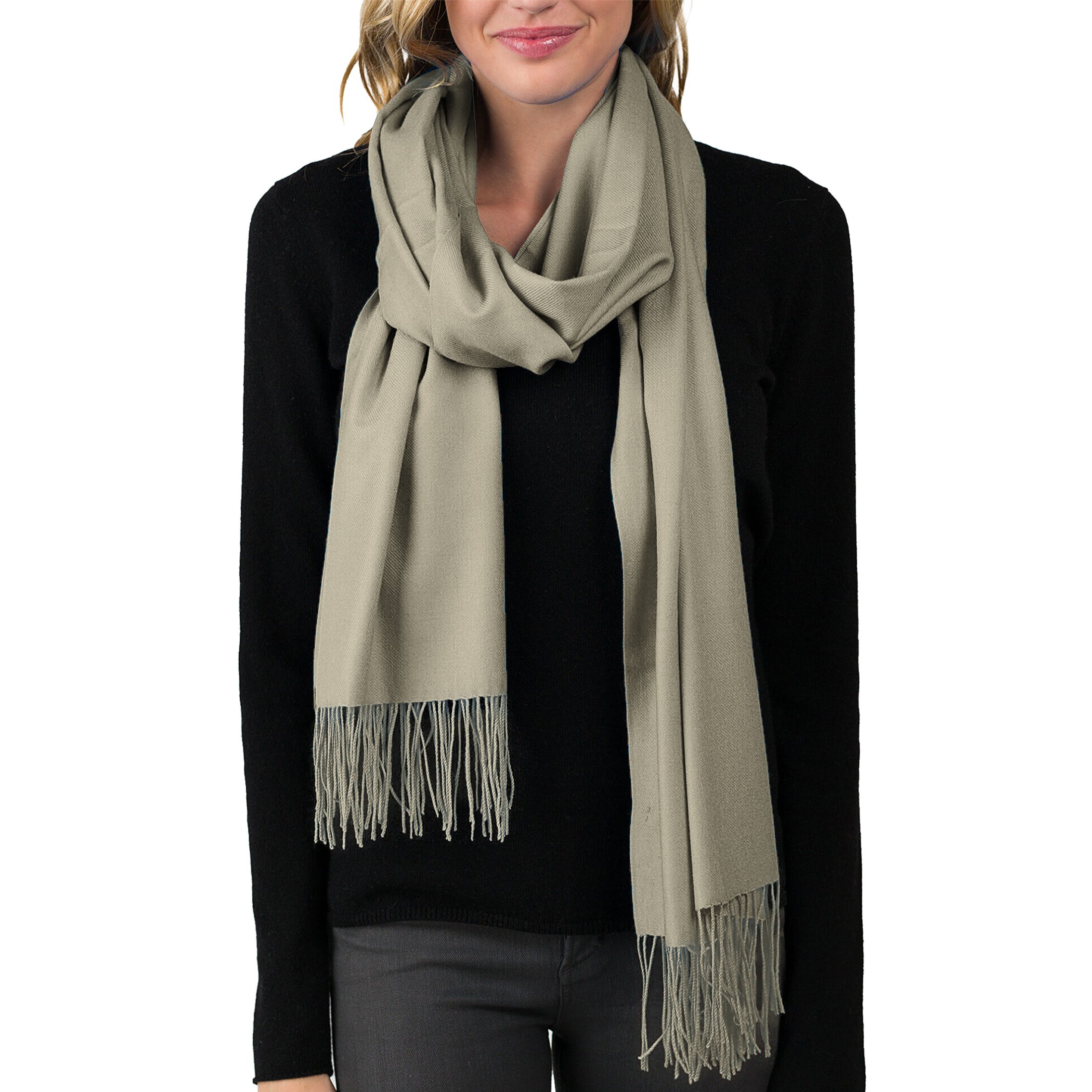 2-Pack: Women’s Ultra-Soft Cashmere Feel Winter Warm Scarfs - Solid & Plaid