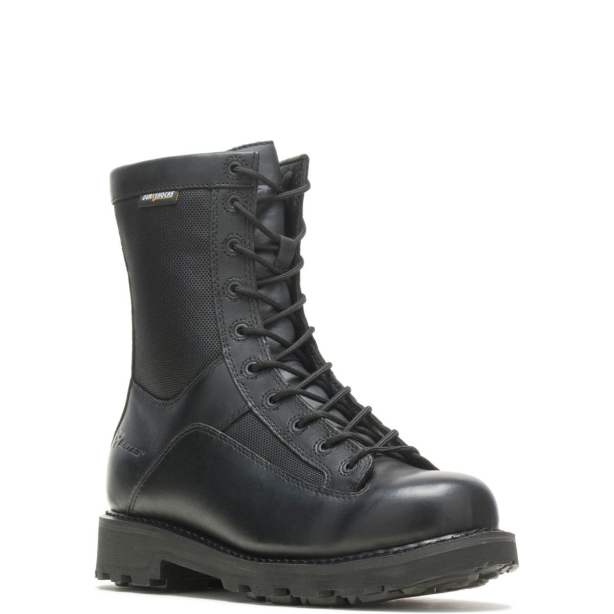 Bates Men's 8 DuraShocksÂ® Lace-to-Toe Side Zip Boot Black - E03140 BLACK - BLACK, 7.5-EW