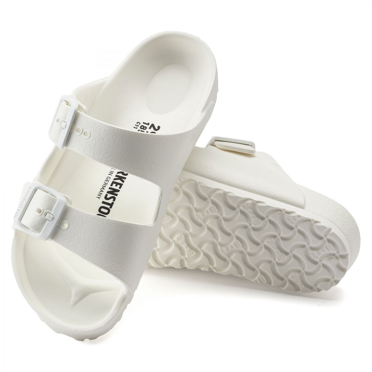 BIRKENTSOCK Kids' Unisex Arizona Essential White EVA Sandal - 1018941 WHITE - WHITE, 8-8.5 Narrow Toddler