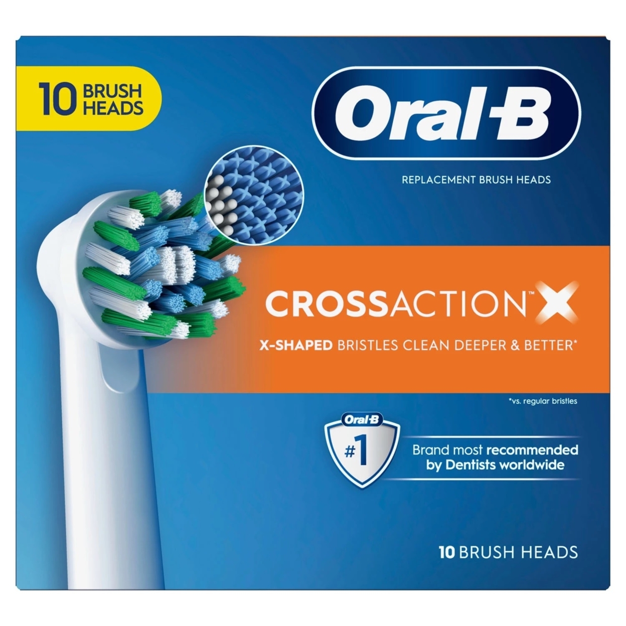 Oral-B CrossAction X Replacement Brush Heads (10 Count)