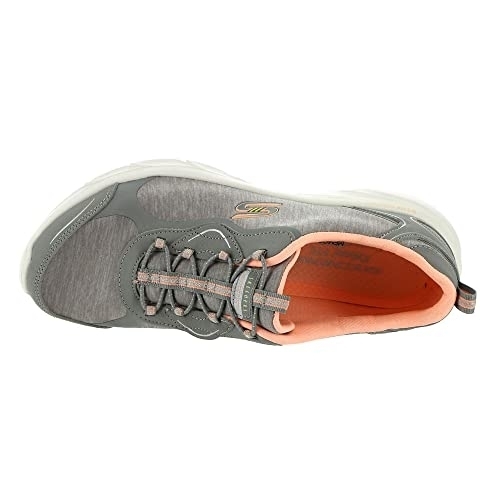 Skechers Women's D'lux Comfort-Sunny Oasis Sneaker Gray/Pink - Gray/Pink, 8.5