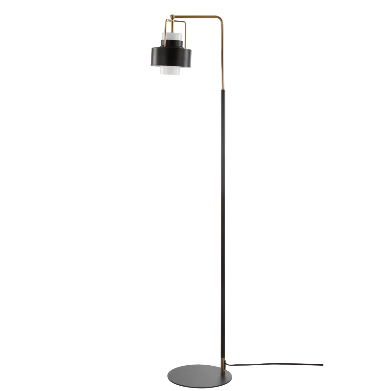 SAFAVIEH Brendon Floor Lamp , Black / Brass ,