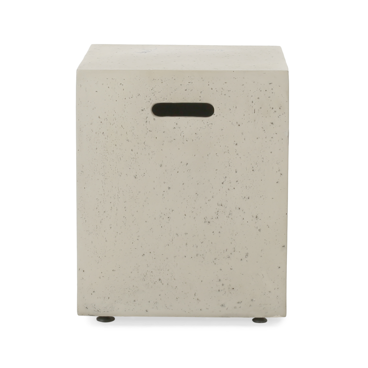 Hearth Outdoor Lightweight Concrete Tank Holder Side Table - Light Gray
