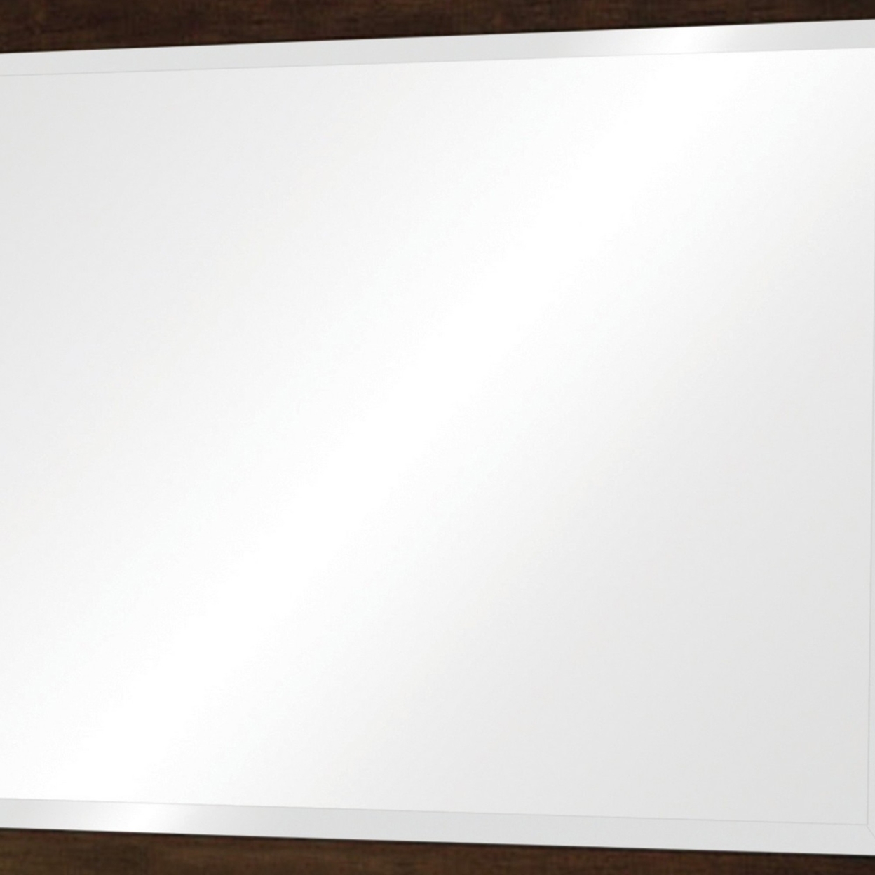 40 Inch Solid Wood Modern Mirror, Portrait, Framed, Cappuccino Brown
